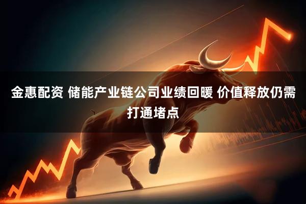 金惠配资 储能产业链公司业绩回暖 价值释放仍需打通堵点